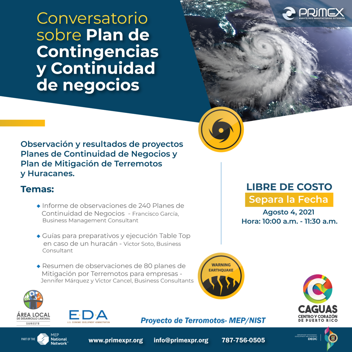 Conversatorio Virtual sobre el Plan de Contingencias y Continuidad de Negocios