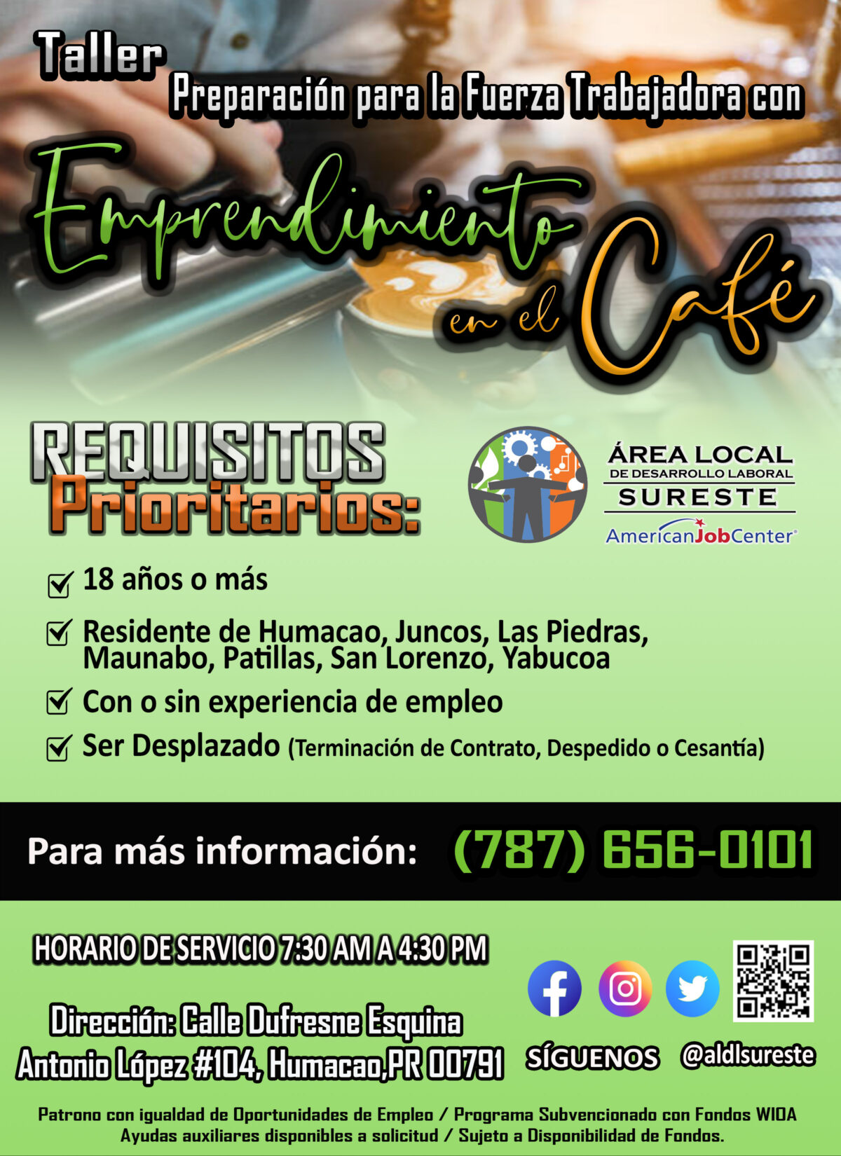 Taller Preparación para la Fuerza Trabajadora con Emprendimiento en el Café