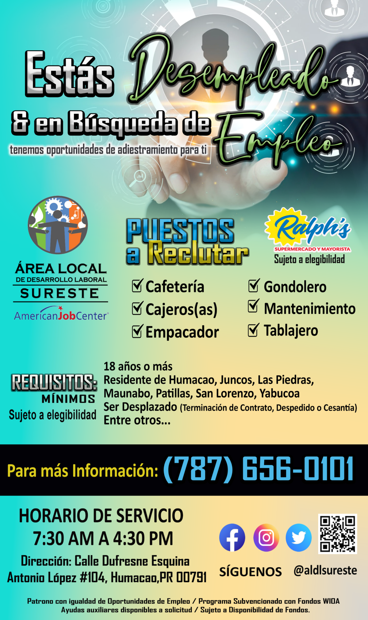 Oportunidad de Empleo OJT Ralph’s