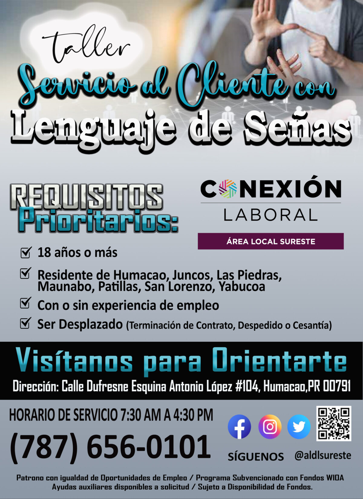 Taller Servicio al Cliente con Lenguaje de Señas