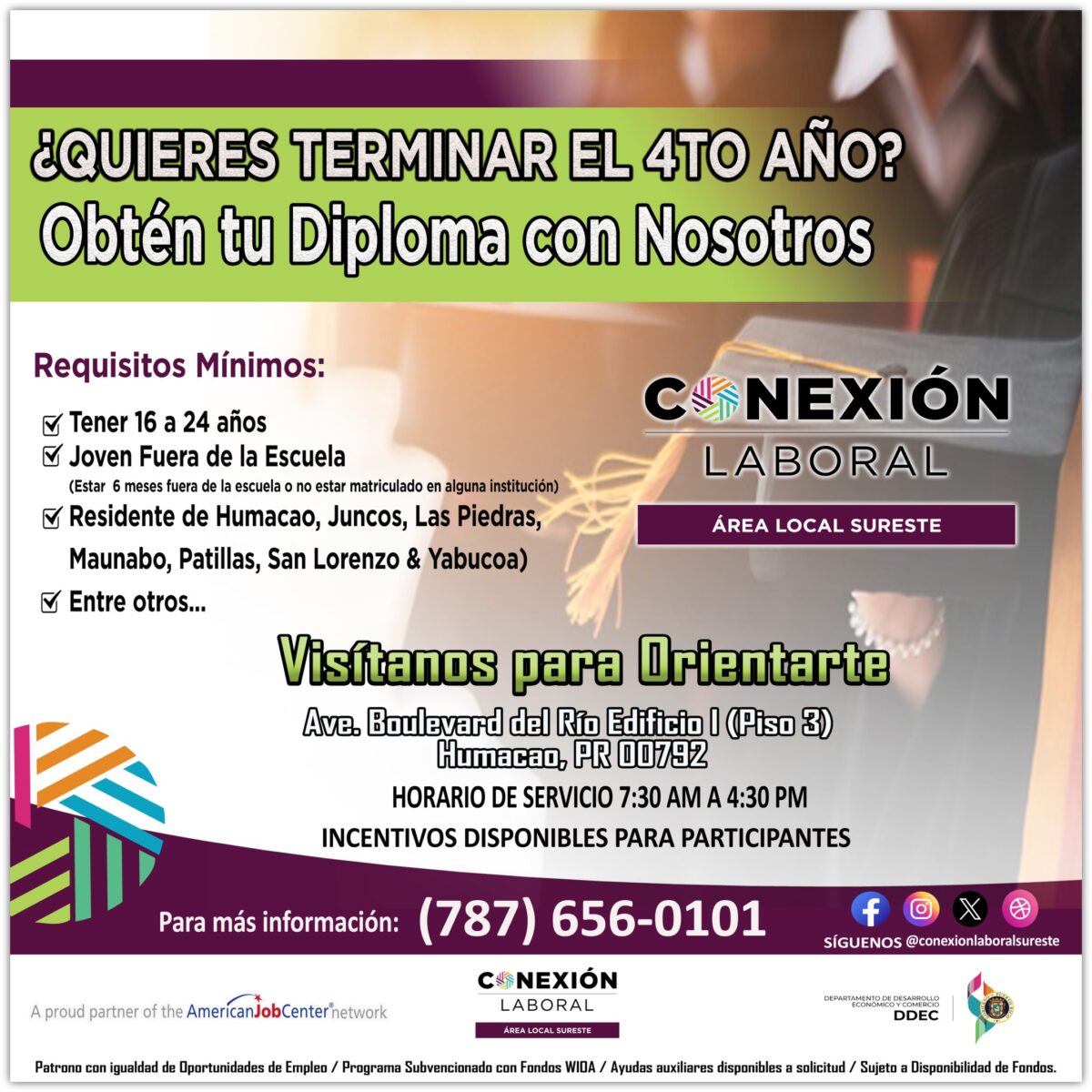 ¿Quiéres terminar el 4to año? Adquiere tu diploma con nosotros…