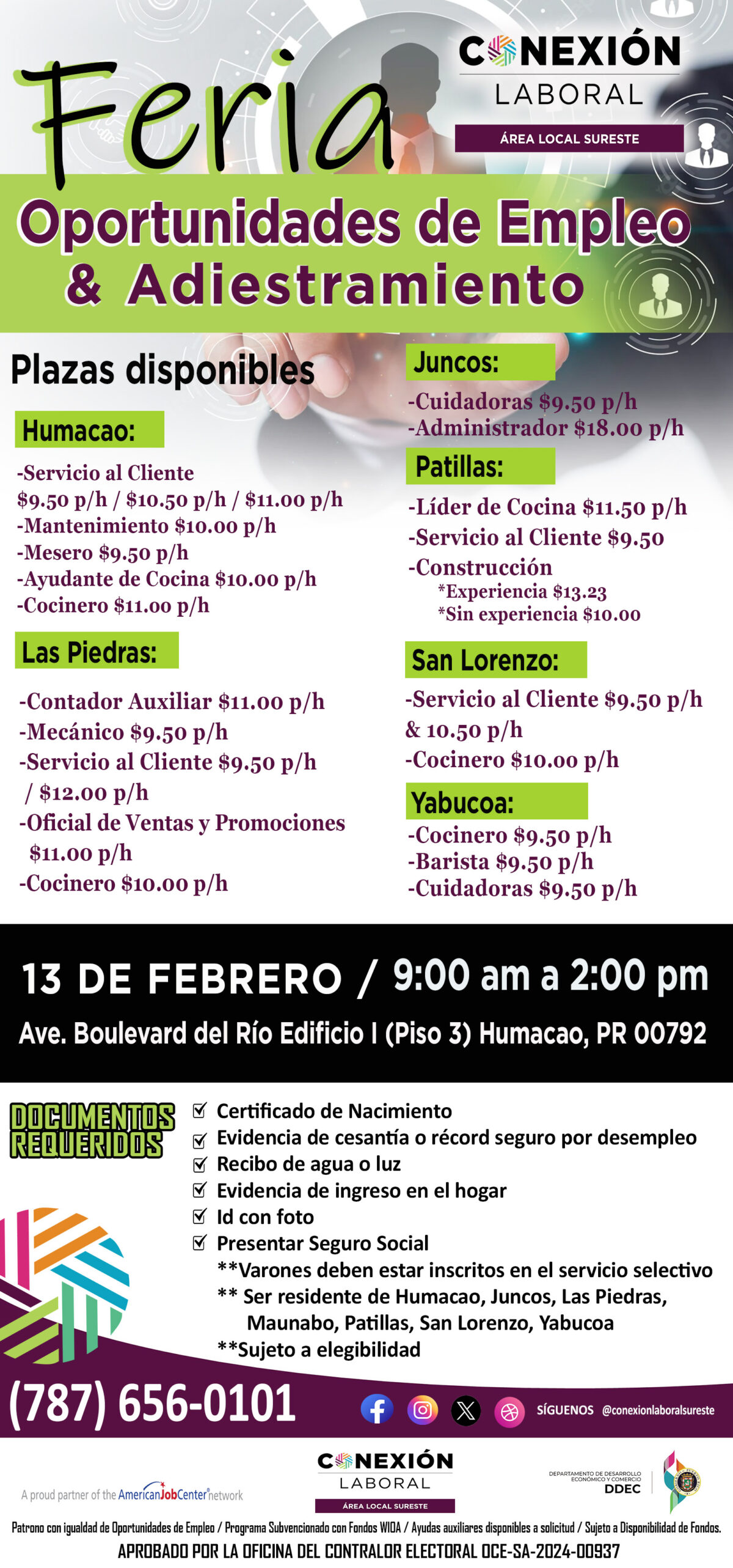 Feria de Empleo – 13 de febrero de 2024